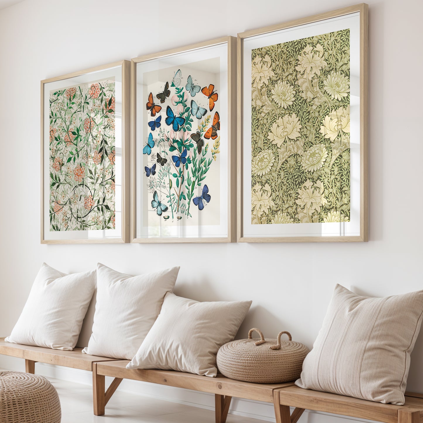 Vintage Botanical Wall Frames Set of 3