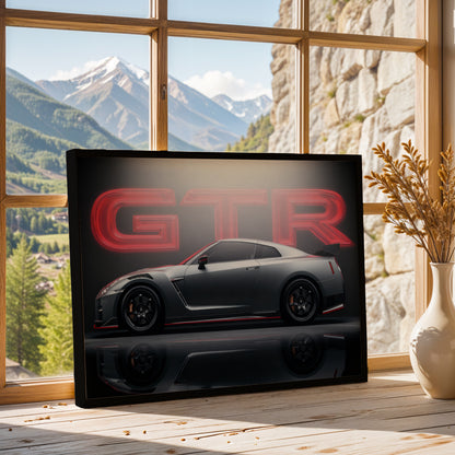 Nissan GT-R Neon Legacy Wall Frame