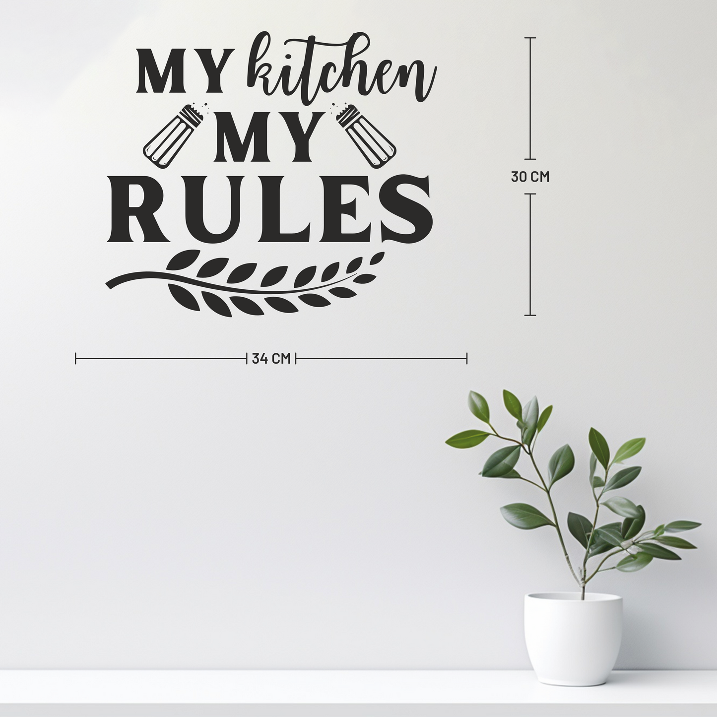 My Kitchen My Rules Funny Quote Wall Sticker