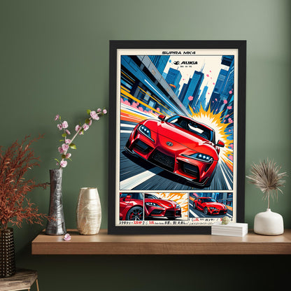 Supra MK4 Anime Wall Art