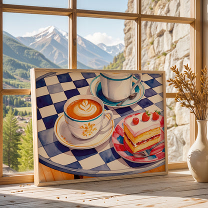 Coffee & Strawberry Delight Wall Frame