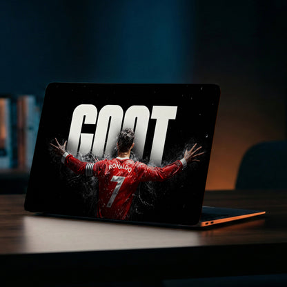 CR7 GOAT Celebration Aesthetic Football Laptop Skin