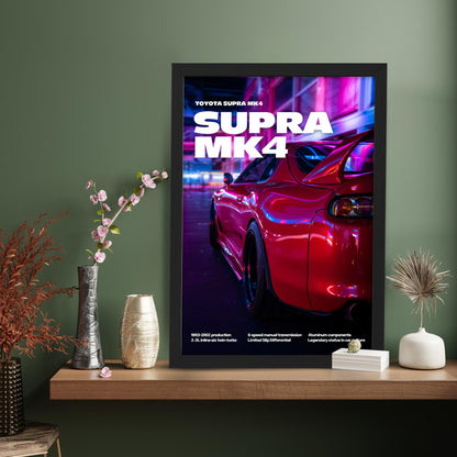 Supra MK4 Night Drive Wall Art