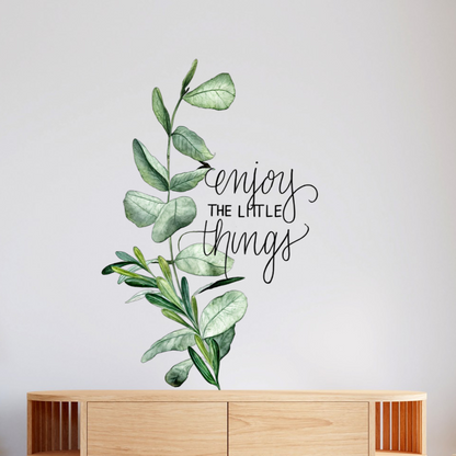 Enjoy Little Things Leaf Wall Sticker