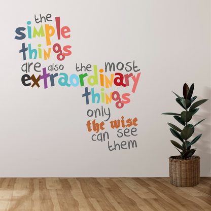 Colorful Simple Things Quote Wall Sticker