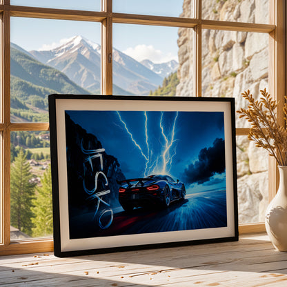 Jesko Hypercar Night Run Wall Decor