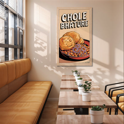Chole Bhature Food Wall Frame Set of 1