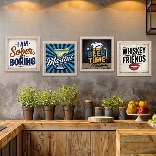Bar Quote Wall Art Set