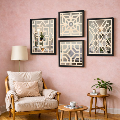 Modern Wall Mirror Set of 4