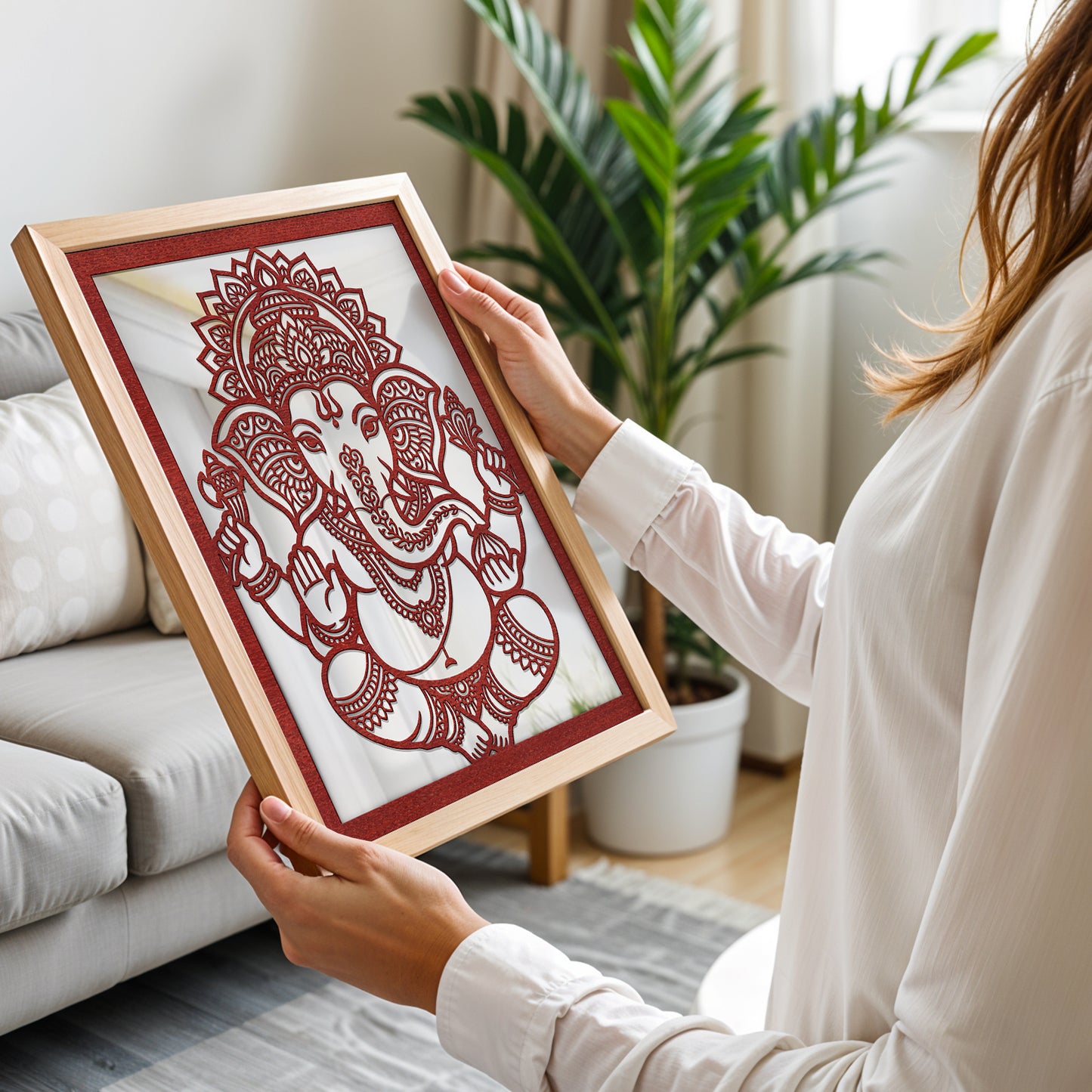 Vighnaharta Ganesha Lasser wall Art
