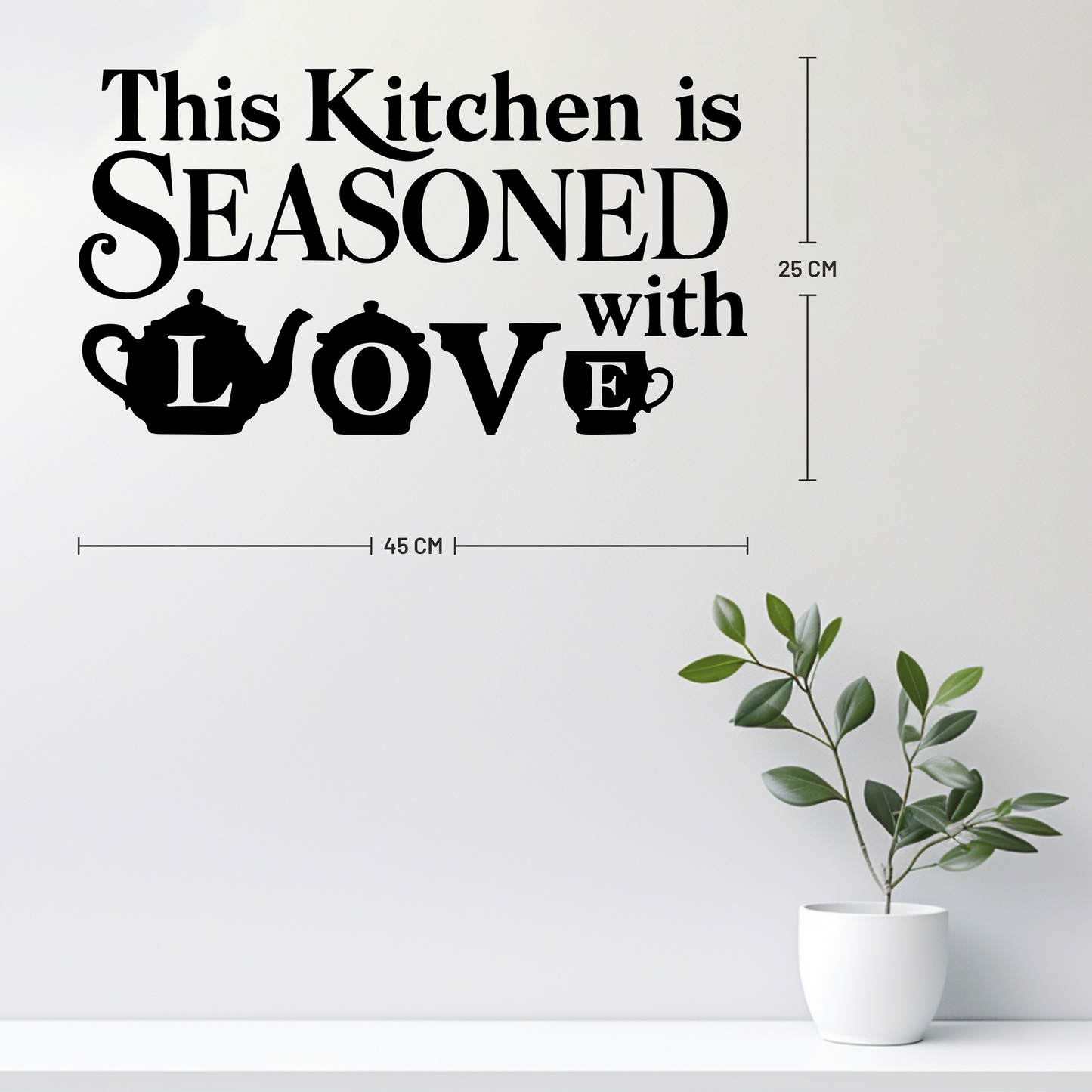 Kitchen Love Quote Wall Sticker