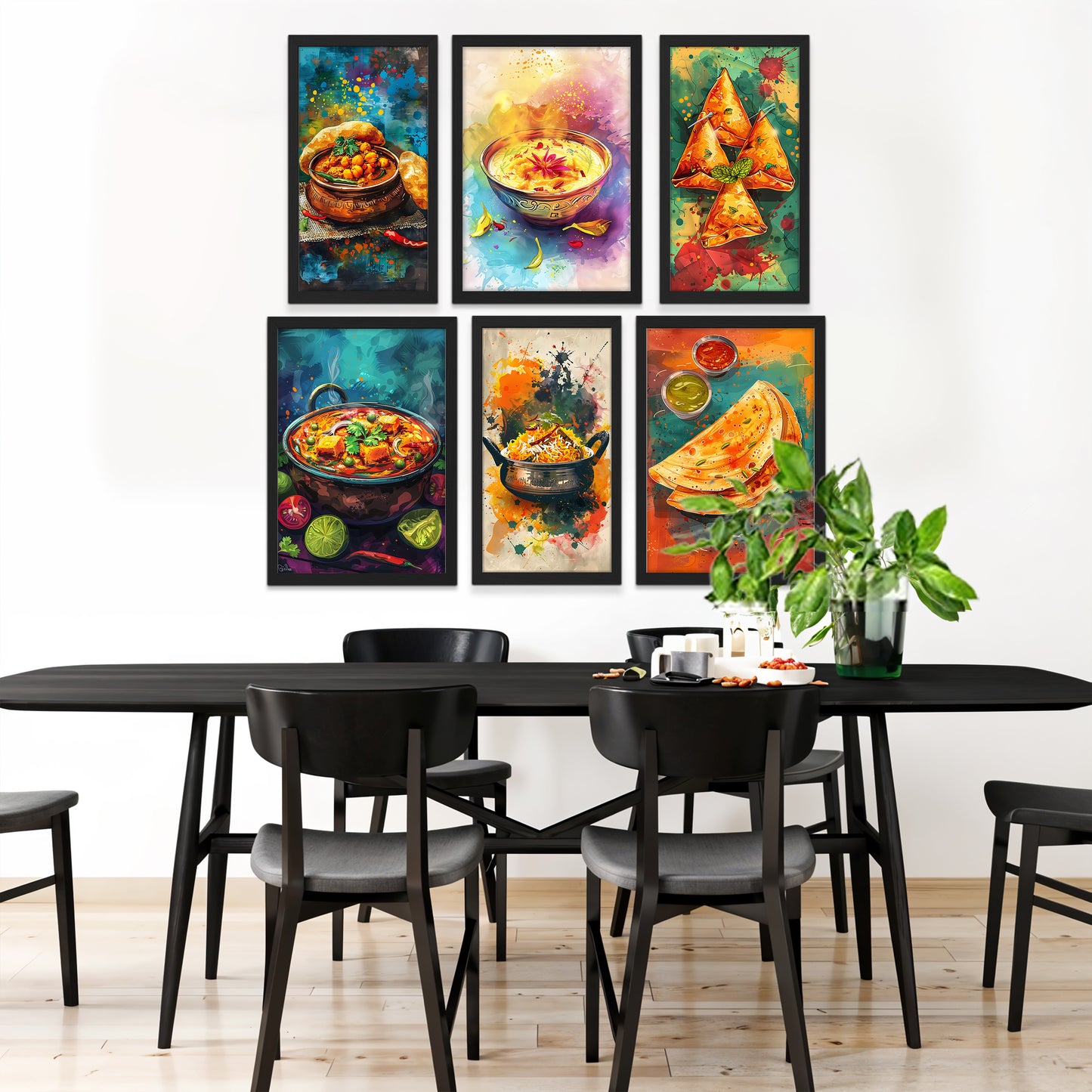 Indian Food Wall Art Set – 6