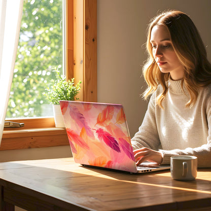 Boho Feathers Aesthetic Laptop Skin