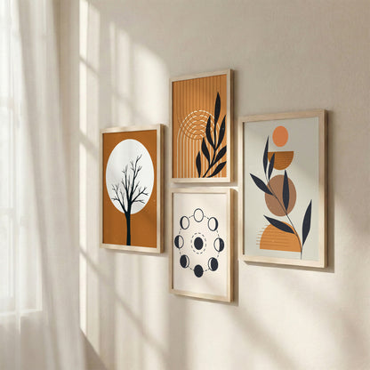 Modern Botanical Wall Frame - Set of 4