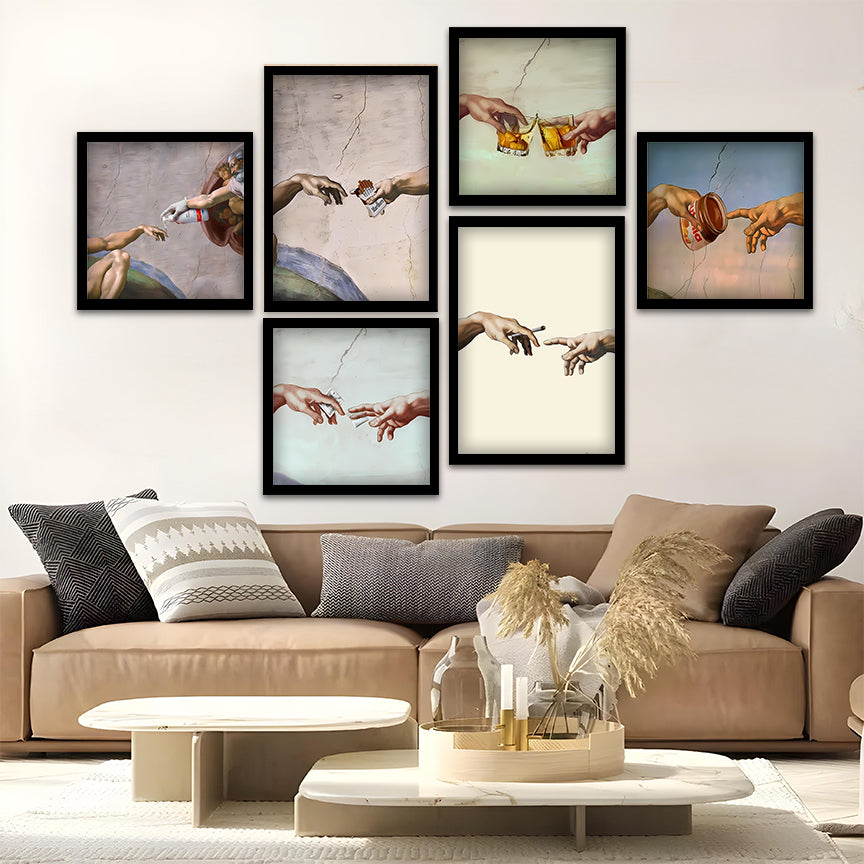 Modern Renaissance Pop Art Wall Art Set of 6