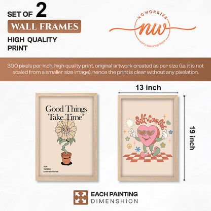 Good Things Take Time Self-Care Wall Art Set of 2