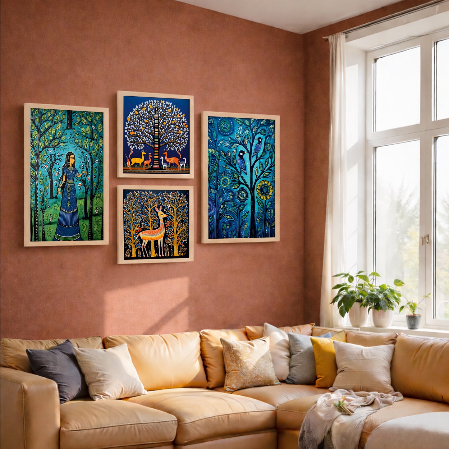 Nature Folk Wall Frames Set of 4