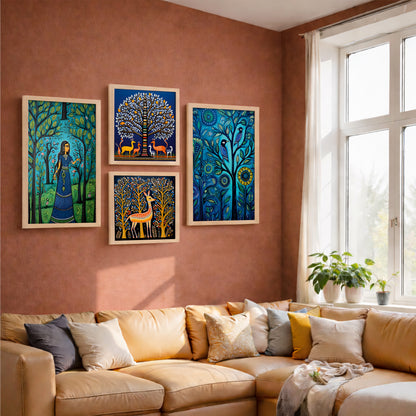 Nature Folk Wall Frames Set of 4