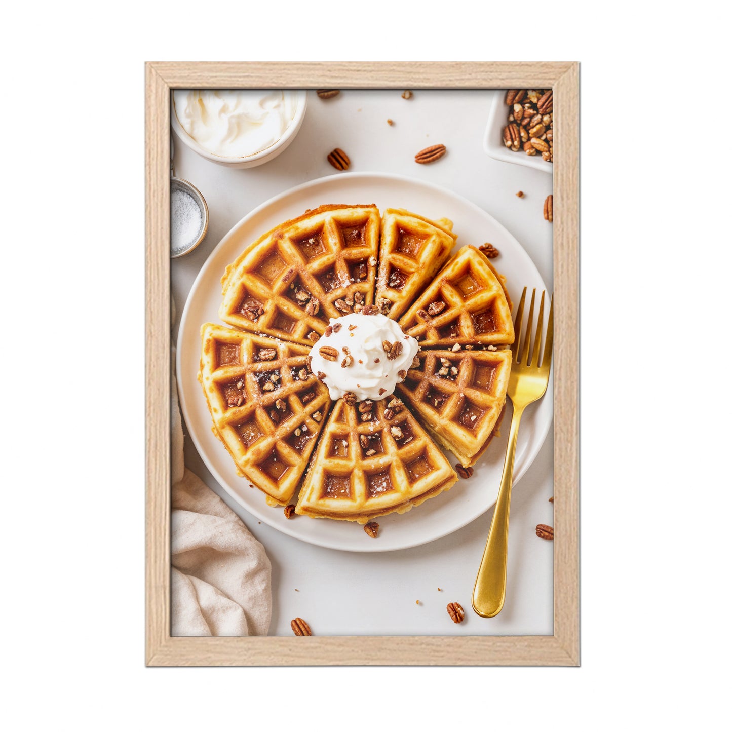 Waffle Slices Wall Frame