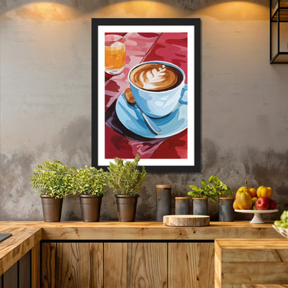 Morning Coffee Art Framed Poster Set of 1