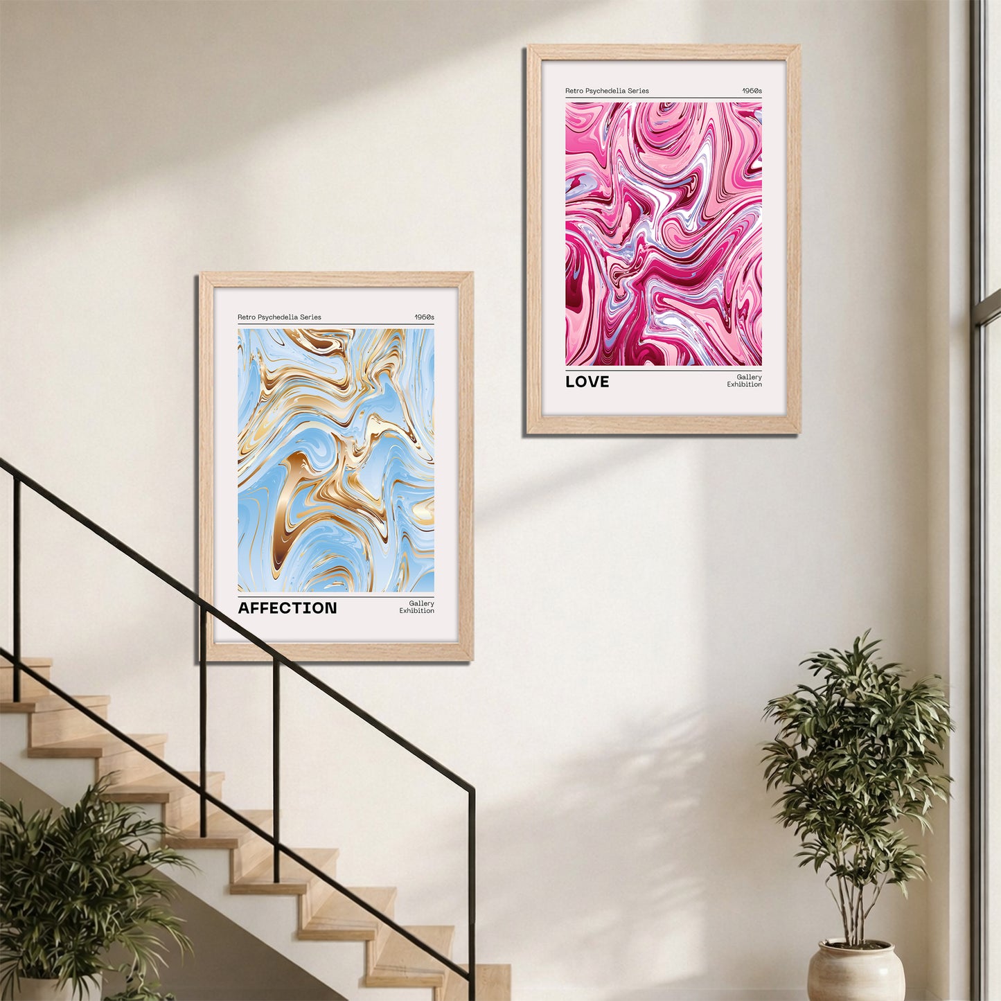 Affection & Love Marble Poster Set of 2