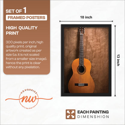 Classic Acoustic Guitar Framed Wall Art