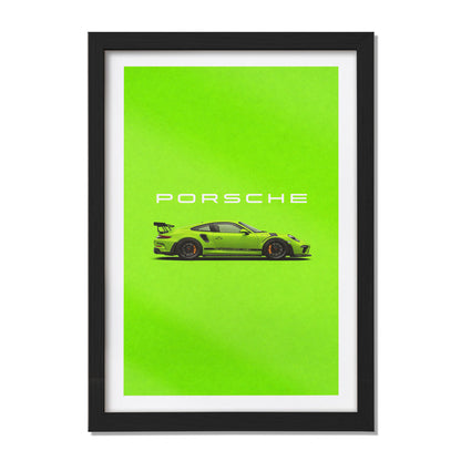 Neon Porsche Wall Frame