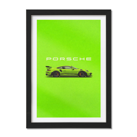 Neon Porsche Wall Frame