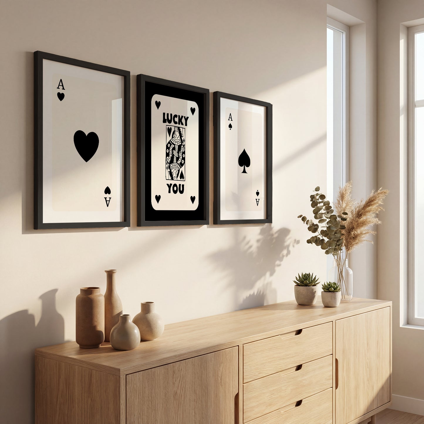 Ace & Lucky Trio Wall Frames Set of 3