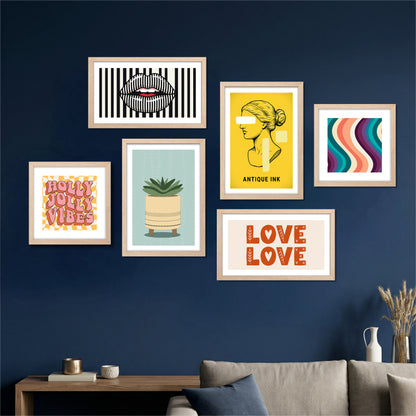 Retro Gallery Wall Set of 6