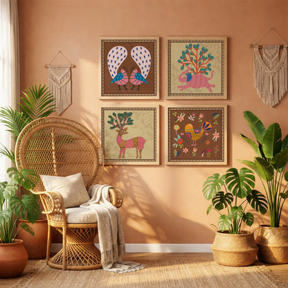 Whimsical Wildlife Frame Set of 4