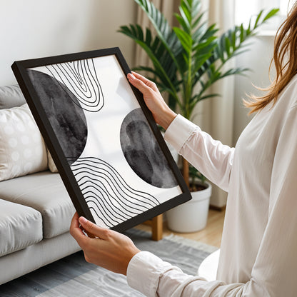 Geometric Wave Abstract Poster
