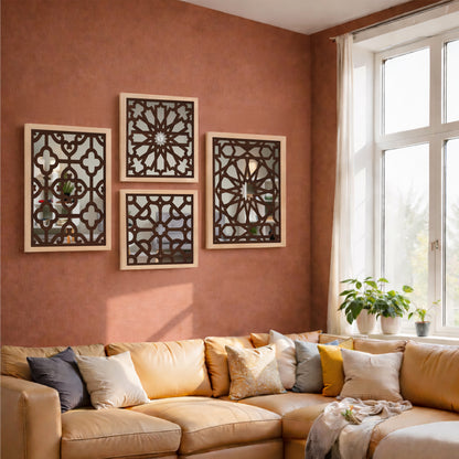 Moroccan Style Mirror Art Set of 4