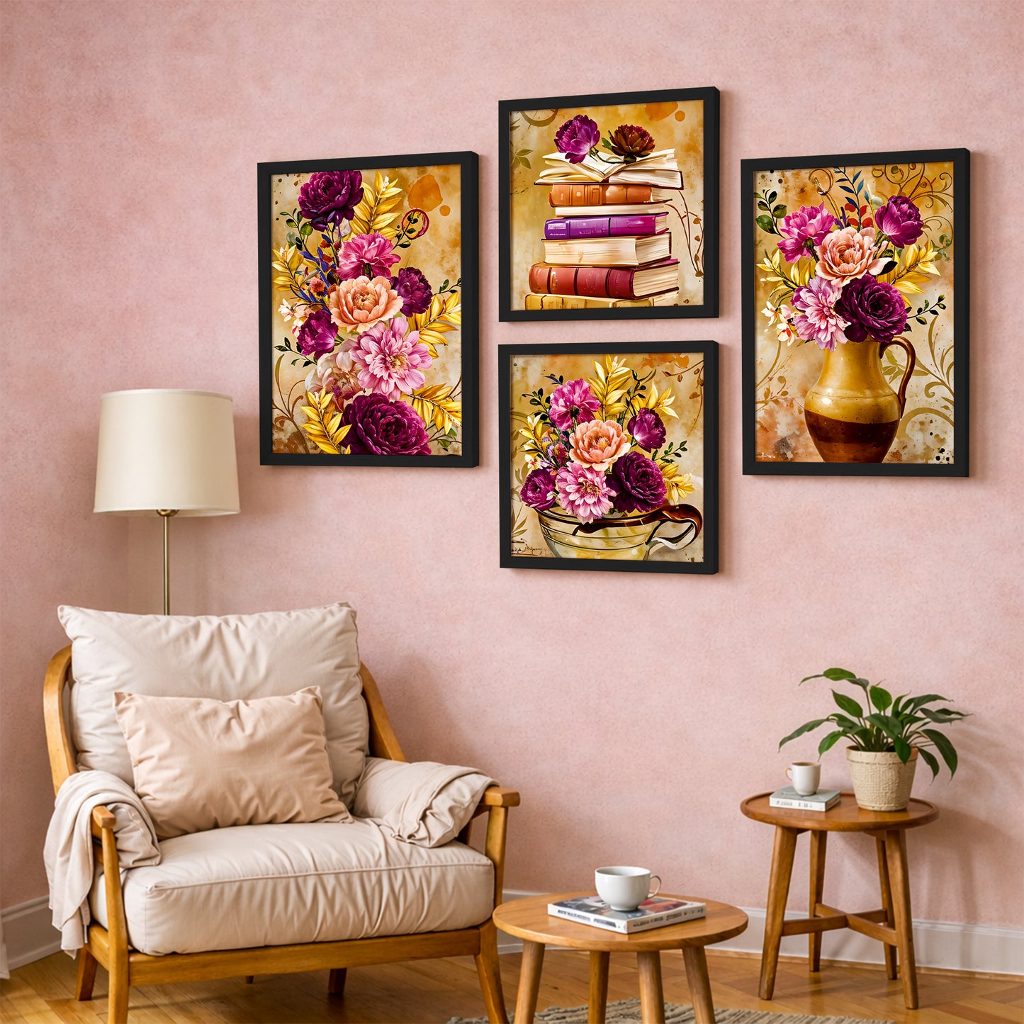 Golden Blossom Collection Set of 4