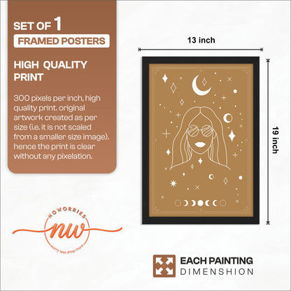 Celestial Boho Girl Wall Art