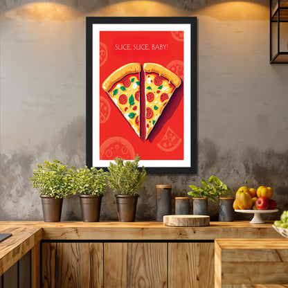Pizza Love Wall Frame