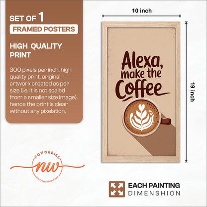 Minimal Coffee Quote Wall Frame