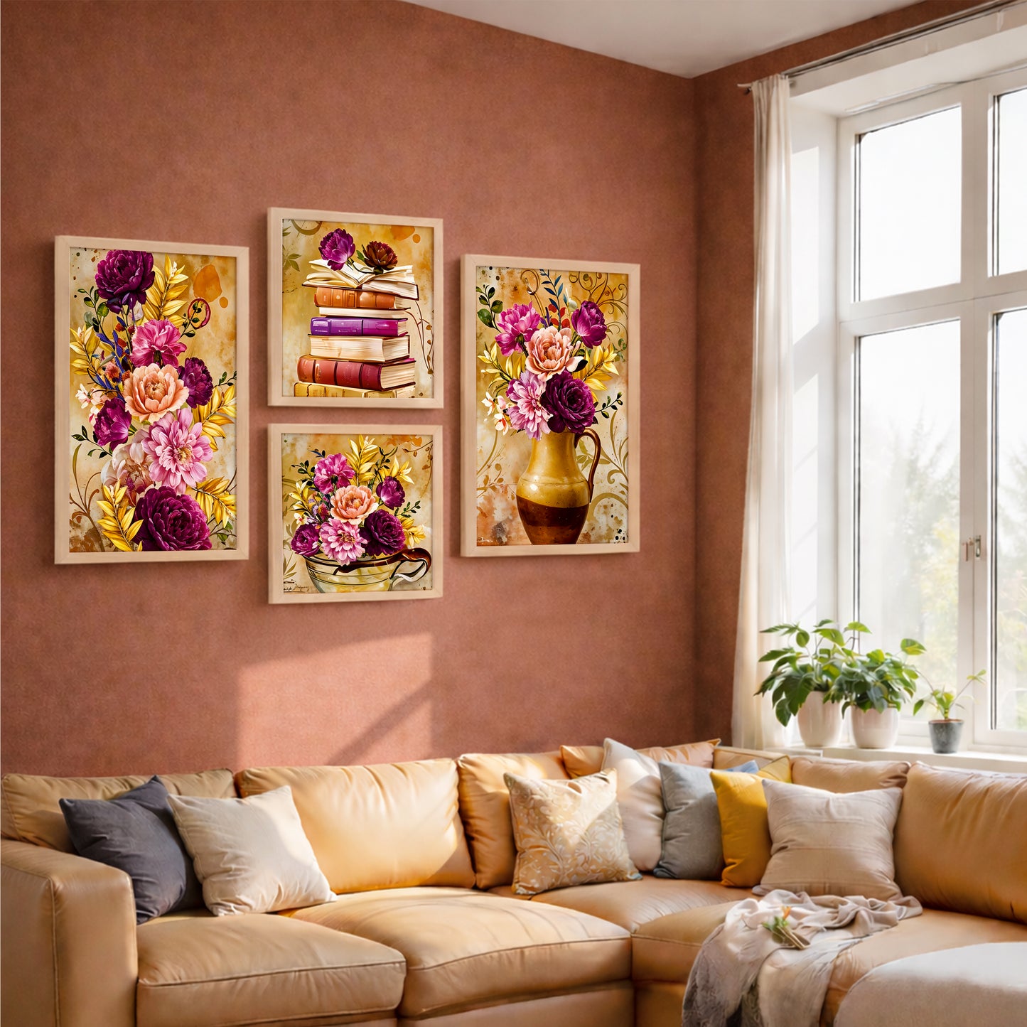 Golden Blossom Collection Set of 4