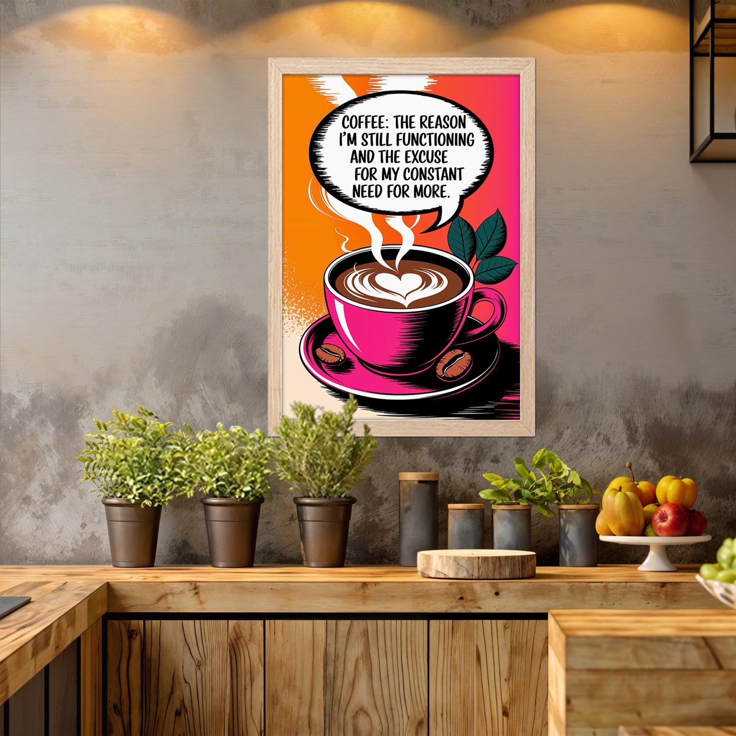 Need More Coffee Wall Frame