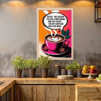 Need More Coffee Wall Frame