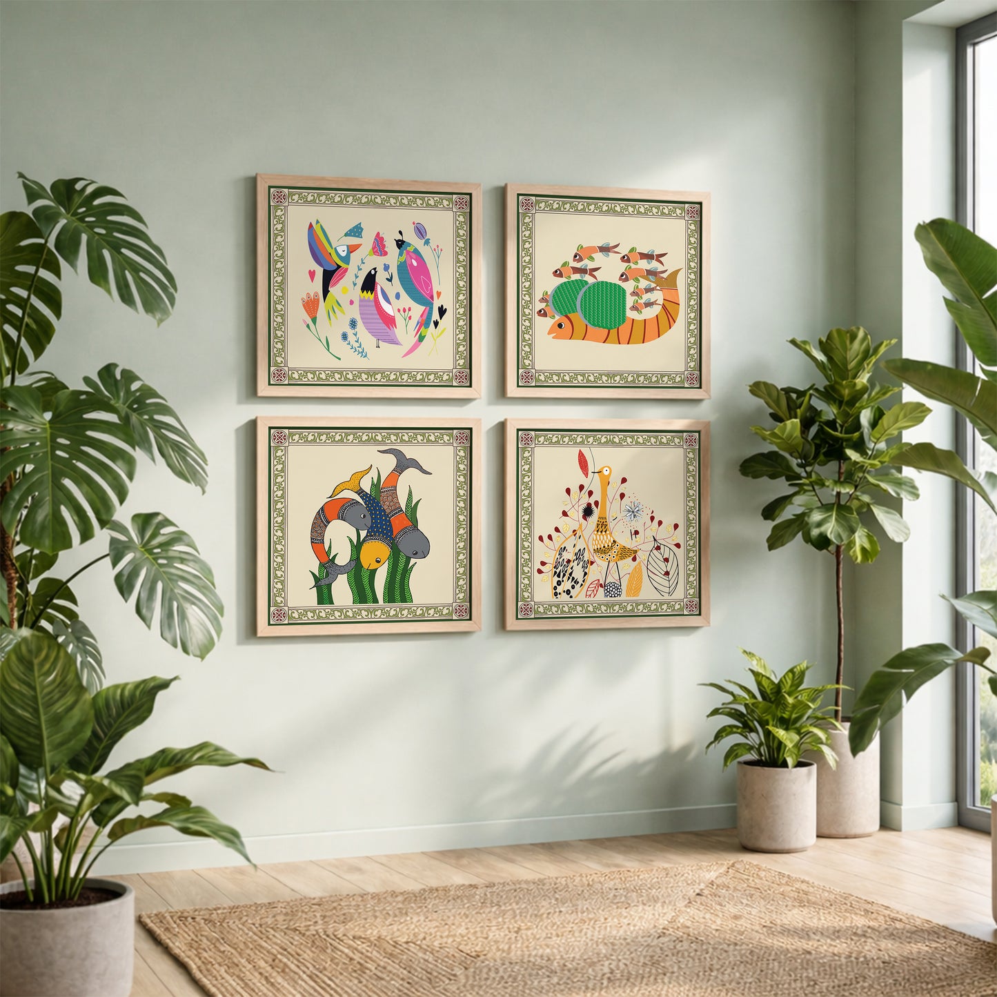 Boho Folk Frame Set of 4