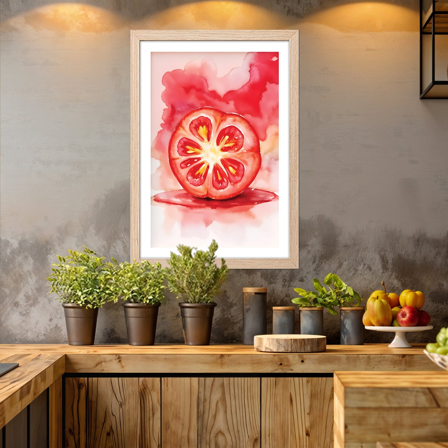 Tomato Burst Wall Frame