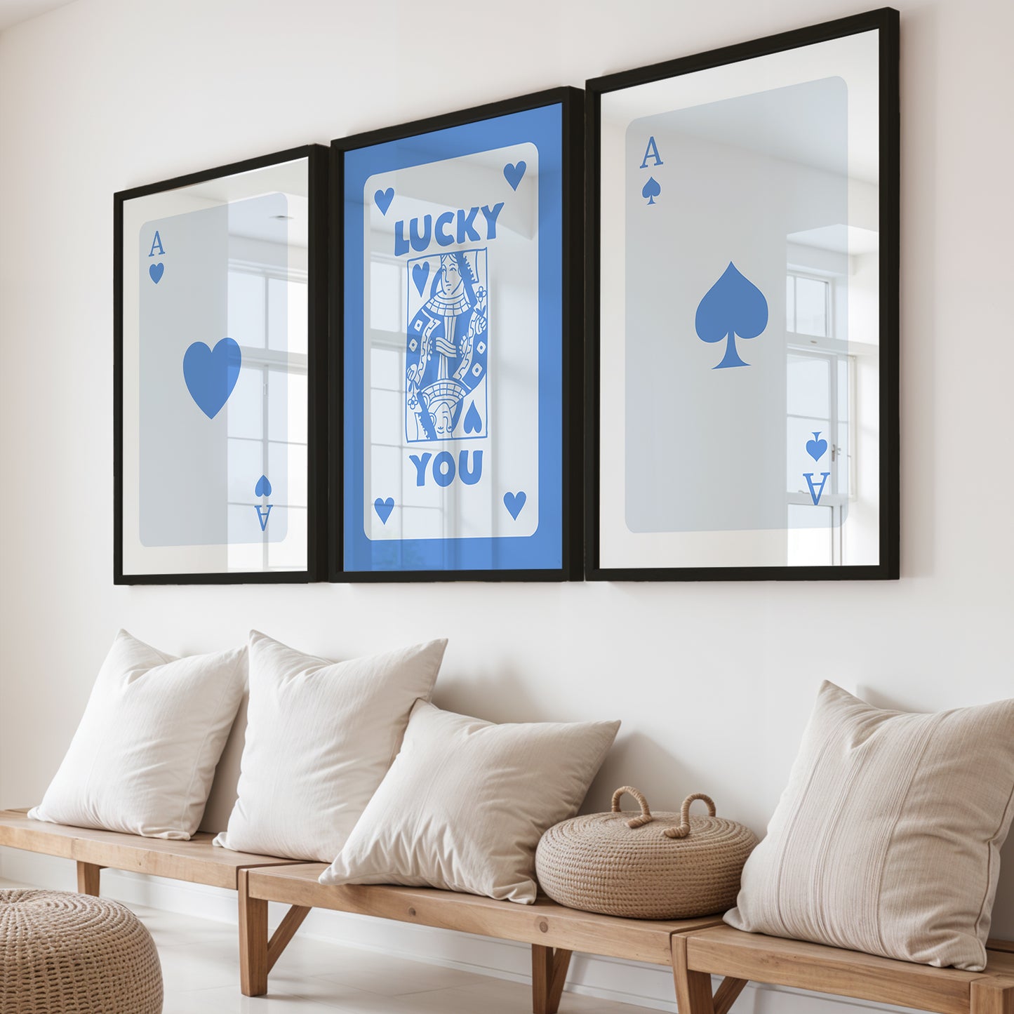 Lucky Cards Wall Art Set of 3