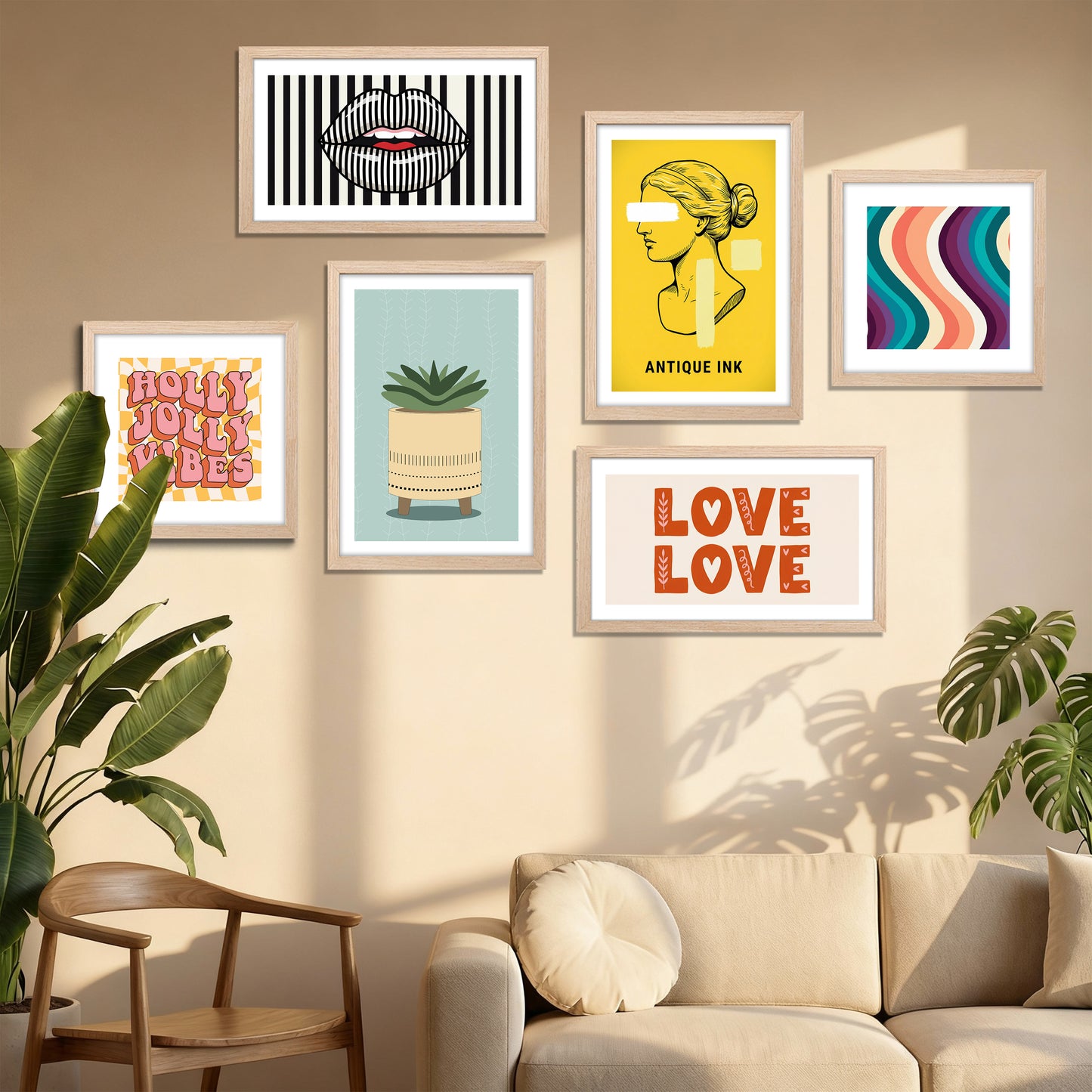 Retro Gallery Wall Set of 6