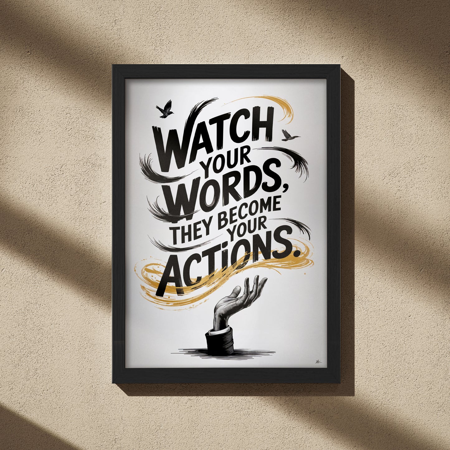 Watch Your Words Inspirational Poster