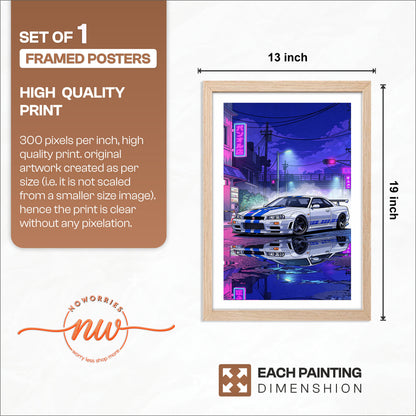 Cyberpunk Supercar Frame Print