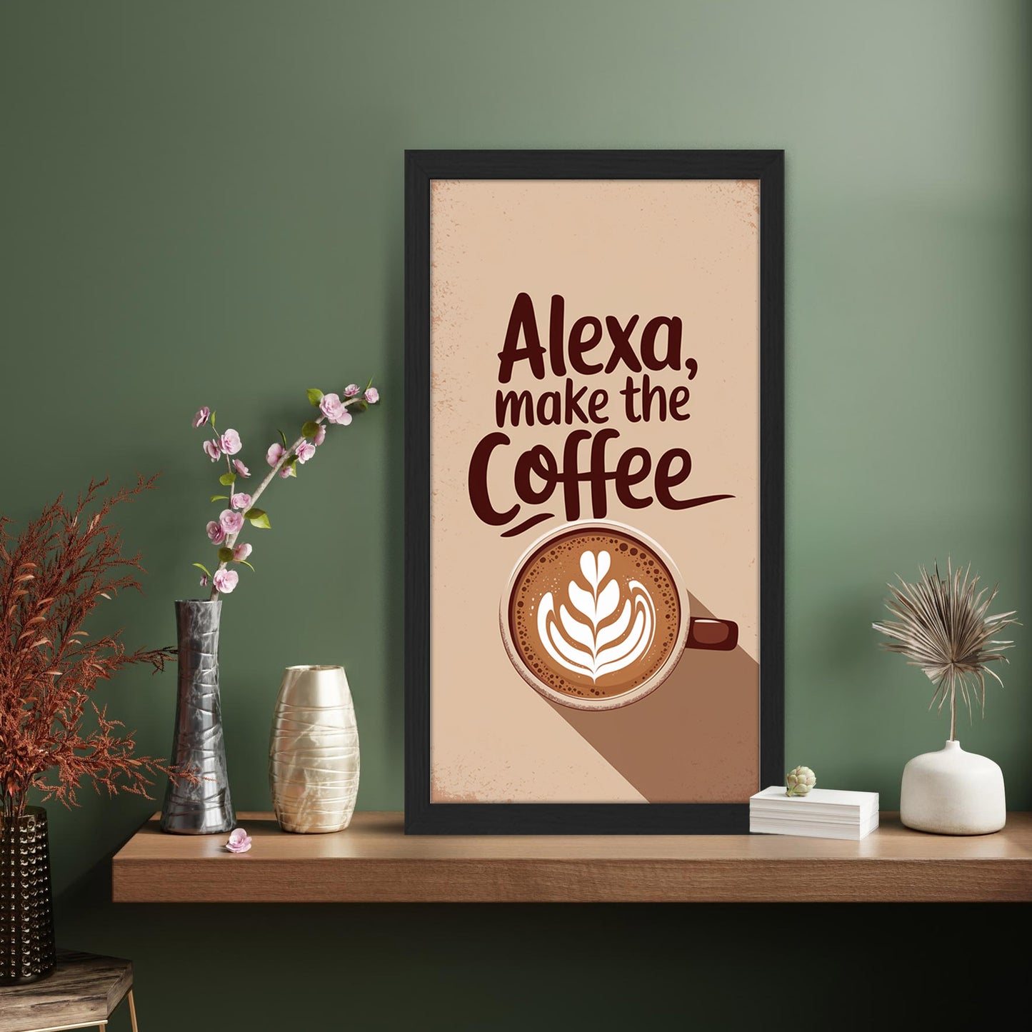 Minimal Coffee Quote Wall Frame