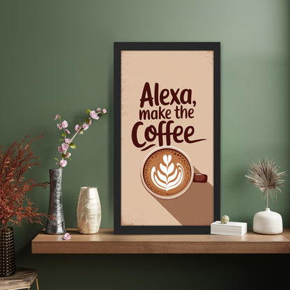 Minimal Coffee Quote Wall Frame