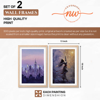 Dancer & Skyline Framed Set