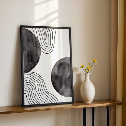 Geometric Wave Abstract Poster